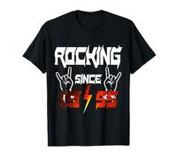 Spruch Rocking Since 1955 70 Jahre Alt Heavy Metal Hard Rock Maglietta