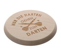 Spruchreif | Sottobicchieri per bevande | Sottobicchieri in legno per bicchieri | Sottobicchieri e coperchio 2 in 1 | Regalo divertente per gli appassionati di freccette | Freccette | Idea regalo