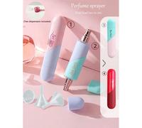 Spruzzatore 2 in 1 a doppia testina, flacone spray a forma di cuore, macaron colorato, adatto per una forma a cuore e capacità di 10 lauree, diffusore di profumo, a due teste può essere suddiviso in d