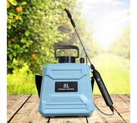 Spruzzatore a batteria a batteria 5L, spruzzatore for giardino elettrico con pistola a spruzzo e ugelli regolabili Strumento di irrigazione utensile USB ricaricabile e tracolla regolabile