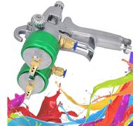 Spruzzatore a doppia testa ad alta pressione, 1.M Nano Chrome pistola a spruzzo con doppio ugello, capacità del vaso da 1000 ml, consumo d'aria 8-12 CFM, strumento di verniciatura pneumatico per uso