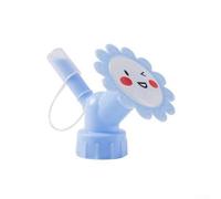 Spruzzatore a doppia testa per irrigazione da giardino - Attacco spray e beccuccio 2 in 1 compatibile con la maggior parte delle bottiglie d'acqua in plastica, per interni ed esterni (blu)