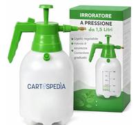 Spruzzatore a Pressione 1,5 Litri con Ugello Regolabile SENZA PERDITE e Valvola di Sicurezza - Nebulizzatore Manuale per Giardino e Casa in PLASTICA RESISTENTE - con Contenitore Graduato
