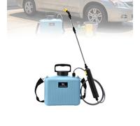 Spruzzatore a pressione a batteria da 5 l, spruzzatore elettrico per piante con 3 ugelli per nebbia, manico ricaricabile USB, asta retrattile, tracolla regolabile, spruzzatore elettrico, siringa da