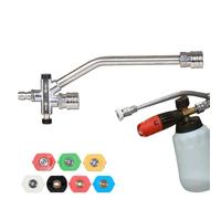 Spruzzatore a pressione per sapone - Doppia punta - Spruzzatore in schiuma per lavatrice | Ugello applicatore per sapone ad alta pressione per lavaggio auto, pulizia all'aperto e dettagli del veicolo