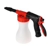Spruzzatore a Schiuma per Lavaggio Auto in Abs, Rosso e Nero | Pulizia Portatile, Delicato su Piante e Vetri, Uso Esterno per Giardino e Bagno Animali