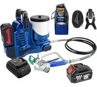Spruzzatore a spruzzo senza fili Airless - Pistola a spruzzo portatile alimentata a batteria al litio da 21 V, 500 W, tramoggia 1,2 l, pressione massima 15 MPa, regolazione a 6 velocità per progetti