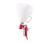 Spruzzatore a tramoggia ad aria da 6 litri con 3 ugelli intercambiabili (4 mm, 6 mm, 8 mm), corpo in metallo e tazza in plastica, 50 psi/3,5 bar, per decorazione domestica e pittura murale