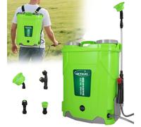 Spruzzatore a zaino alimentato a batteria, 20 l, spray a pressione 100 psi, compatibile con batteria Makita da 18 V, spruzzatore a zaino con 4 ugelli, 5,3 gal per giardino, spruzzatura e pulizia