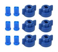 Spruzzatore agricolo blu della punta 12pcs dell'ugello di spruzzo di | Modello a ventaglio piatto, design antivento, previene la deriva, set da 12 pezzi, corpo in plastica blu