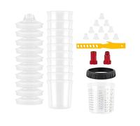 Spruzzatore airless ad alta pressione 10/25 pezzi Tazza di miscelazione della vernice for pistola a spruzzo Tazza rapida H/O Serbatoio della pistola a spruzzo Tazza di vernice monouso da 20,3 oz/600 m