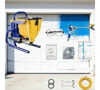 Spruzzatore airless con supporto, spruzzatore airless ad alta pressione da 1800 W con pressione stabile 20 MPa, flusso 2,1 l/min, larghezza massima 30 cm, per pareti, recinzioni, mobili