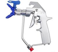 Spruzzatore airless con ugello ad alta pressione, grilletto a due dita in acciaio inox per un'applicazione efficiente del rivestimento su pareti e recinzioni, blu (bocca)
