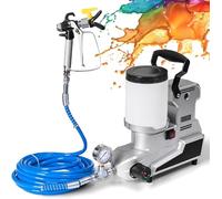 Spruzzatore airless per vernice, 1600 W, ad alta pressione, per vernici al lattice a base d'acqua, include tubo da 5 m per una spruzzatura efficiente, ideale per uso domestico e professionale