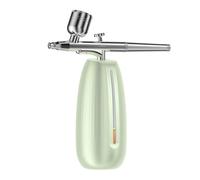 Spruzzatore atomizzatore Nano Mini compressore d'Aria Set Spazzola ad Aria Pistola a spruzzo for Vernice for Nail Art Tattoo Craft Cake Face Ampia Applicazione(1-Light Green)