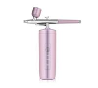 Spruzzatore atomizzatore Nano Mini compressore d'Aria Set Spazzola ad Aria Pistola a spruzzo for Vernice for Nail Art Tattoo Craft Cake Face Ampia Applicazione(2-Pink)