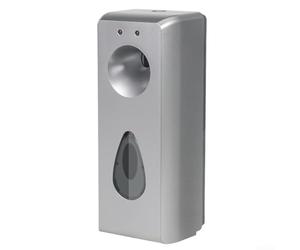 Spruzzatore automatico di profumo per WC, deodorante con funzionamento silenzioso, per cinema, hotel e uffici (grigio)