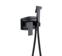 Spruzzatore Bidet Portatile Per WC Nero, Set Di Accessori Bidet Regolabile Con Tubo Flessibile, Acqua Calda E Fredda Per Lavaggio Femminile, Montaggio A Parete
