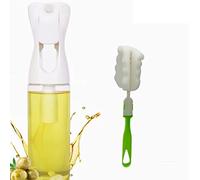 Spruzzatore da 200 ml per Olio e Aceto e Contenitore in Vetro e Spruzzatore in PPT con Spazzolino. Adatto Friggitrice ad aria Insalate BBQ Cucina Dietetica Nebulizzatore Dolci Fritture Spruzzino