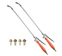 Spruzzatore da 73 cm con manico di bloccaggio e impugnatura in gomma per tubi da 3/8 pollici e 1/4 pollici, finitura arancione argento (2 set)