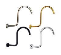Spruzzatore da bagno Braccio a gomito Soffione doccia a pioggia Accessorio asta for braccio Tubo di prolunga Copri flangia for tubo di uscita doccia a parete Per Bagno(DA S BRUSHED NICKLE)