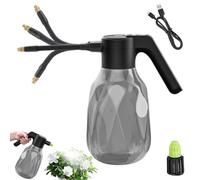 Spruzzatore da giardino - ABS 2L 13,5 x 27 x 15 cm | Pompa elettrica portatile a pressione bottiglia con ugello regolabile | Irrigatore automatico ergonomico per giardinaggio cortile pulizia auto
