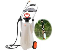 Spruzzatore da giardino con ruote, carrello a pompa a pressione per giardinaggio, piante in vaso e pulizia della casa, irrigatore facile da spostare con ugello regolabile
