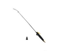 Spruzzatore da giardino da 73,7 cm con ardiglione in ottone e valvola di intercettazione, compatibile con tubo da 3/8, ugello regolabile, tubo in acciaio inossidabile e manico in gomma con serratura