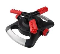 Spruzzatore da giardino regolabile - Irrigatore automatico da giardino a 3 bracci, set ad ampia copertura con getto, coppia di in resina con supporto, attrezzatura per prato, irrigatore per irrig