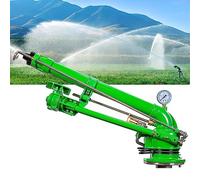 Spruzzatore d'acqua agricolo a turbina a vortice con manometro, irrigatore rotante per irrigazione efficiente del giardino del prato agricolo