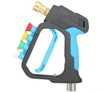 Spruzzatore d'acqua con valvola in ottone ad alta pressione, 17 x 23 cm, con 4 ugelli, multiuso, girevole, anti torsione, per lavaggio auto e pulizia automobilistica