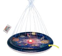 Spruzzatore d'acqua per - LED Telecomandato Tappetino Antispruzzi Gonfiabile Stuoia Spruzzo Luminoso | Piscina Giardino Estivo Gioco Fontana Esterna Spruzzatore D
