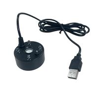 Spruzzatore d'acqua USB con funzione silenziosa e illuminazione colorata per acquario e giardino Uso Fogger Cambia colore Primavera USB Sir Umidificatore da scrivania Piccola Primavera di inondazione