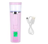 Spruzzatore di atomizzazione, spruzzatore per faccia fredda, spruzzatore compatto per il rifornimento di acqua a 360 gradi 15 * 4,8 cm USB Chagring 40 ml(rosa)