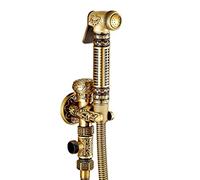 Spruzzatore di bidet portatile per il water Attacco spray con tubo igienico spray per getto per wc bidet in ottone spray con tubo antico g1 / 2 "spruzzatore di servizi igienici per acqua fredda