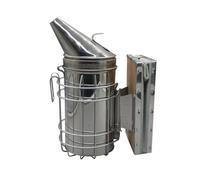 Spruzzatore di fumo manuale in acciaio inossidabile antiscottatura ispessito, palloncino in pelle mucca, strumento for apicoltura Per Principianti