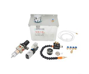 Spruzzatore di raffreddamento per macchine utensili da 3 litri con albero flessibile, elettrovalvola e base magnetica, sistema di lubrificazione industriale a spruzzo per lavorazione dei metalli CNC