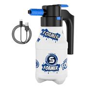 Spruzzatore di schiuma da giardino, autolavaggio, spruzzatore di schiuma, autolavaggio, set elettrico con pistola a schiuma, spruzzatore a mano con ricarica USB, schiuma ricca, 1,5 l, per