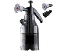 Spruzzatore di schiuma per auto, spruzzatore di schiuma di sapone per auto con pompa manuale da 2 litri, flacone spray antivento con 2 ugelli, ricaricabile antiscivolo per lavaggio, giardinaggio, p