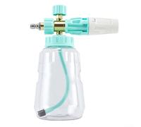 Spruzzatore di schiuma per idropulitrice, lancia professionale trasparente per lavaggio auto, resistente schiuma per auto con flacone da 1 l, per pulizia e dettagli dell'auto professionale (verde