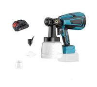 Spruzzatore di vernice, 1000ML Pistola a spruzzo elettrica senza fili Spruzzatore di vernice Mobili for auto Rivestimento in acciaio Aerografo 5 Ugelli compatibili for batteria(1 Battery Set A)