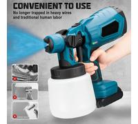 Spruzzatore di Vernice a Batteria 1000ML Areografo Professionale Pistola Spruzzo