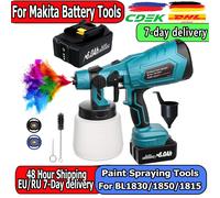 Spruzzatore di vernice a batteria per Makita 18VBatteria 1L Capacità Contenitore Pistola per vernice spray 2 Ugelli 3 Modelli Mobili Casa Pittura