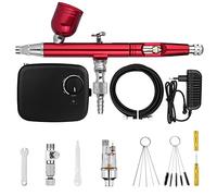 Spruzzatore di Vernice, Airbrush Dual-Action con mini batteria Kit compressore aria cordless 0.3mm Pennello for la pistola a spruzzo Pistola for la vernice for unghie for il trucco(NCT-SLC-B-S2,US plu