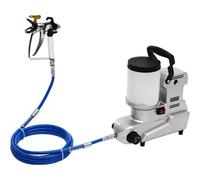 Spruzzatore di vernice airless ad alta pressione, 1600 W, con tubo da 5 m, pressione regolabile, flusso 2,5 l/min, per operazioni di spruzzatura interno/esterno e prevenzione incendi