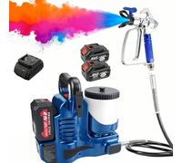 Spruzzatore di vernice airless ad alta pressione, spruzzatore di vernice a emulsione da 500 W, pressione massima 15 MPa, compatibile con lattice, vernice a base d'acqua 2battery