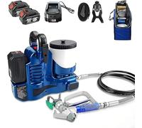 Spruzzatore Di Vernice Airless Elettrico - Spruzzatore Quick Shot Da 500 W Con Batteria Al Litio Da 21 V/5 A, 6 Velocità Regolabili, Per Verniciatura Di Case, Mobili per Interni Ed Esterni, Recinzioni