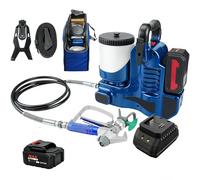 Spruzzatore di Vernice airless Portatile con Batteria al Litio da 500 W Serbatoio da 1,2 l Pressione Massima 15 MPa Regolazione a 6 velocità 1 batteria