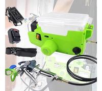 Spruzzatore di vernice airless, portatile senza fili, 500 W, con doppia batteria da 5000 mAh, impostazioni a 6 velocità e tubo da 1,5 m, capacità 1,7 l per una verniciatura efficiente