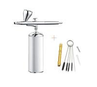 Spruzzatore di Vernice, Auto Auto Mini Kit aerografo con compressore 0.3mm Ugelli Portatile Portatile Pistola a maniche lunghe Pistola a maniche lunghe for tatuaggio Fai da te(Part B white)